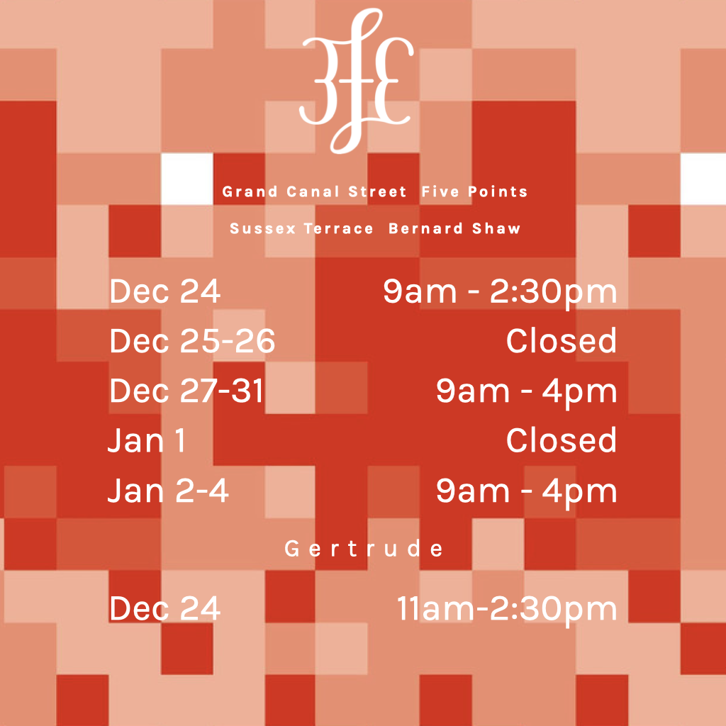 3fe Christmas Opening Hours